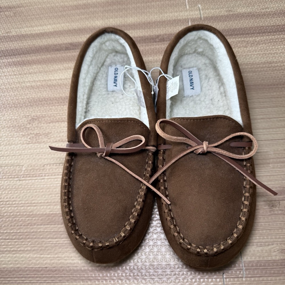 Old Navy Cozy Sherpa Moccasins Women's Slippers Size S(6-7) Spiced Saffron NW